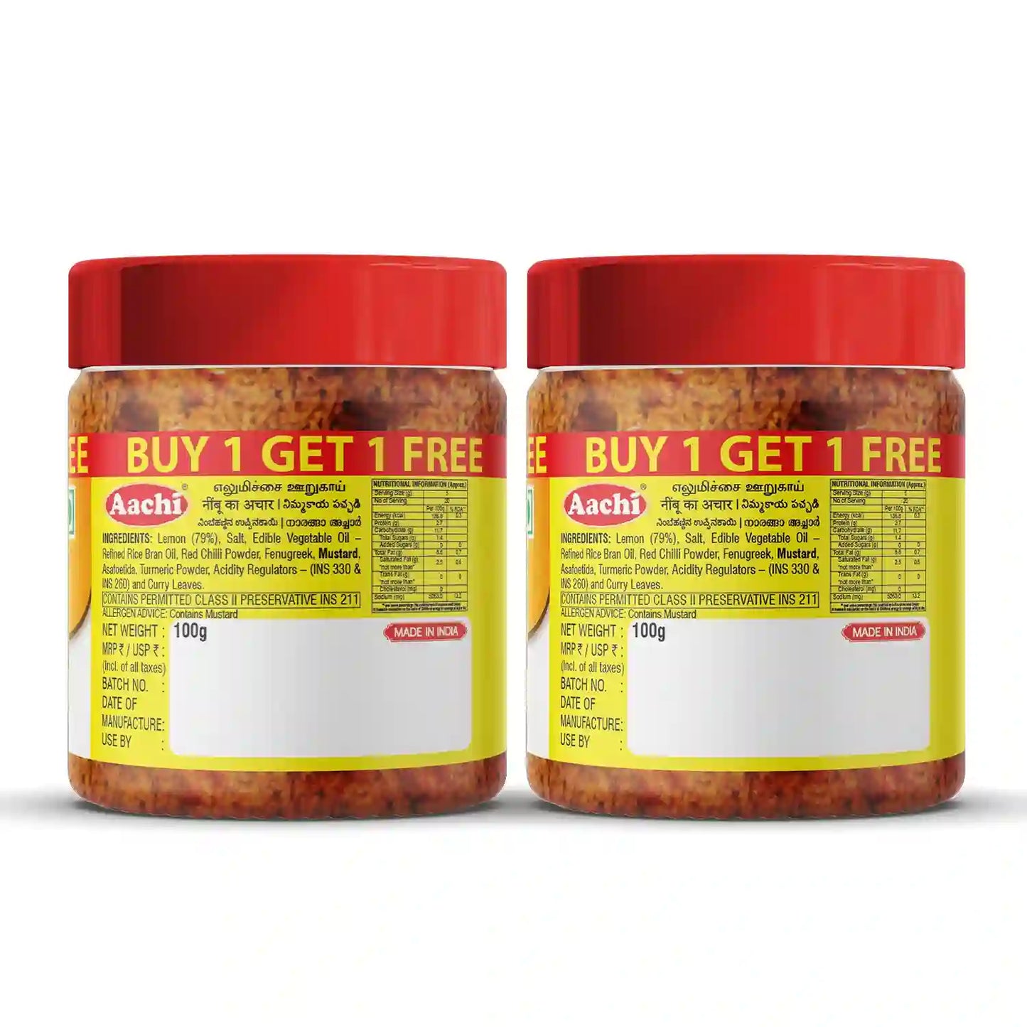 Aachi Lime Pickle Buy 1 Get1 Free