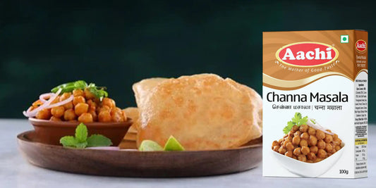 Chana Masala, a spice blend specially made to add rich, tangy flavor to chickpea-based dishes like chole.