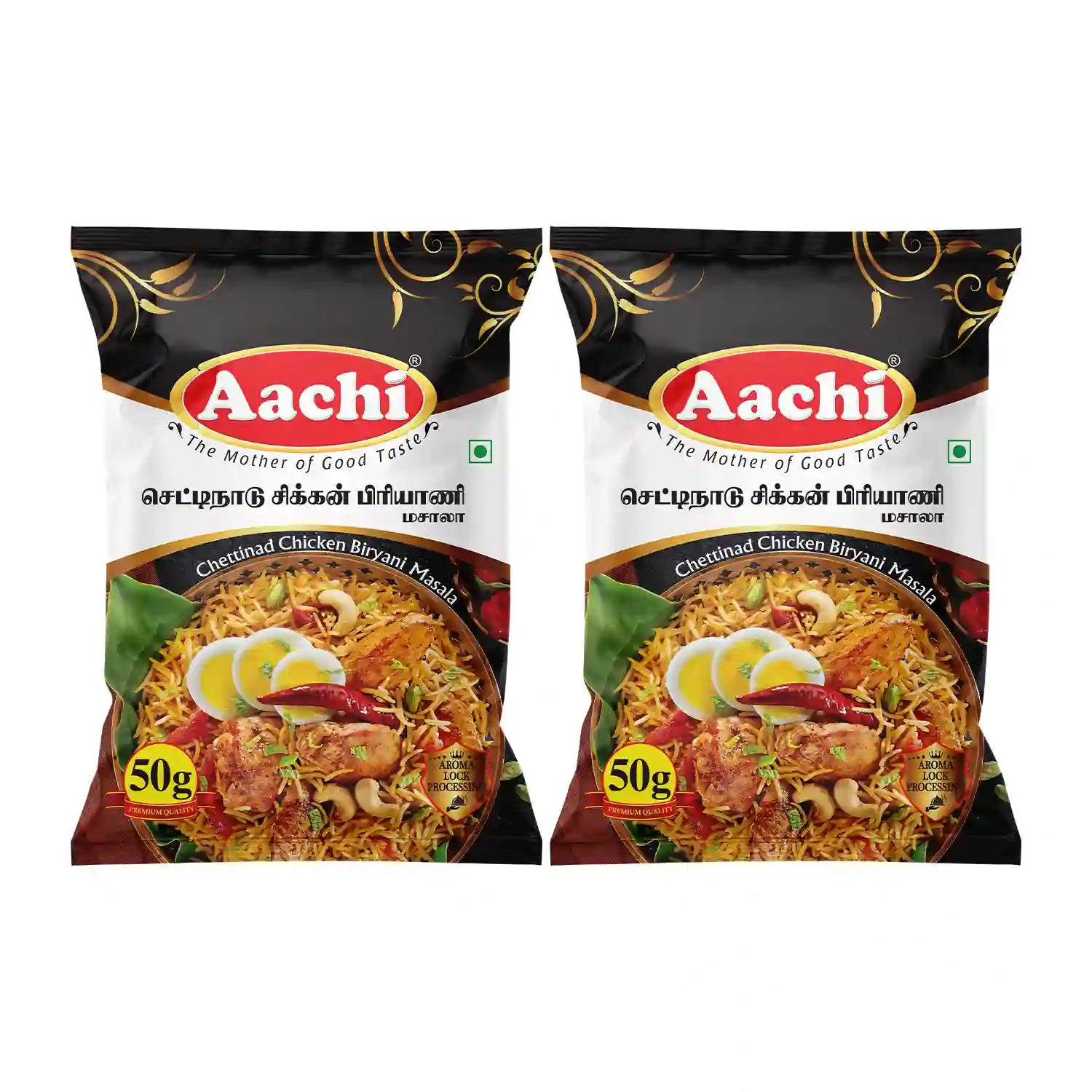 Aachi Chettinad Chicken Biryani Masala | 50g (Pack of 2) | Buy Online ...