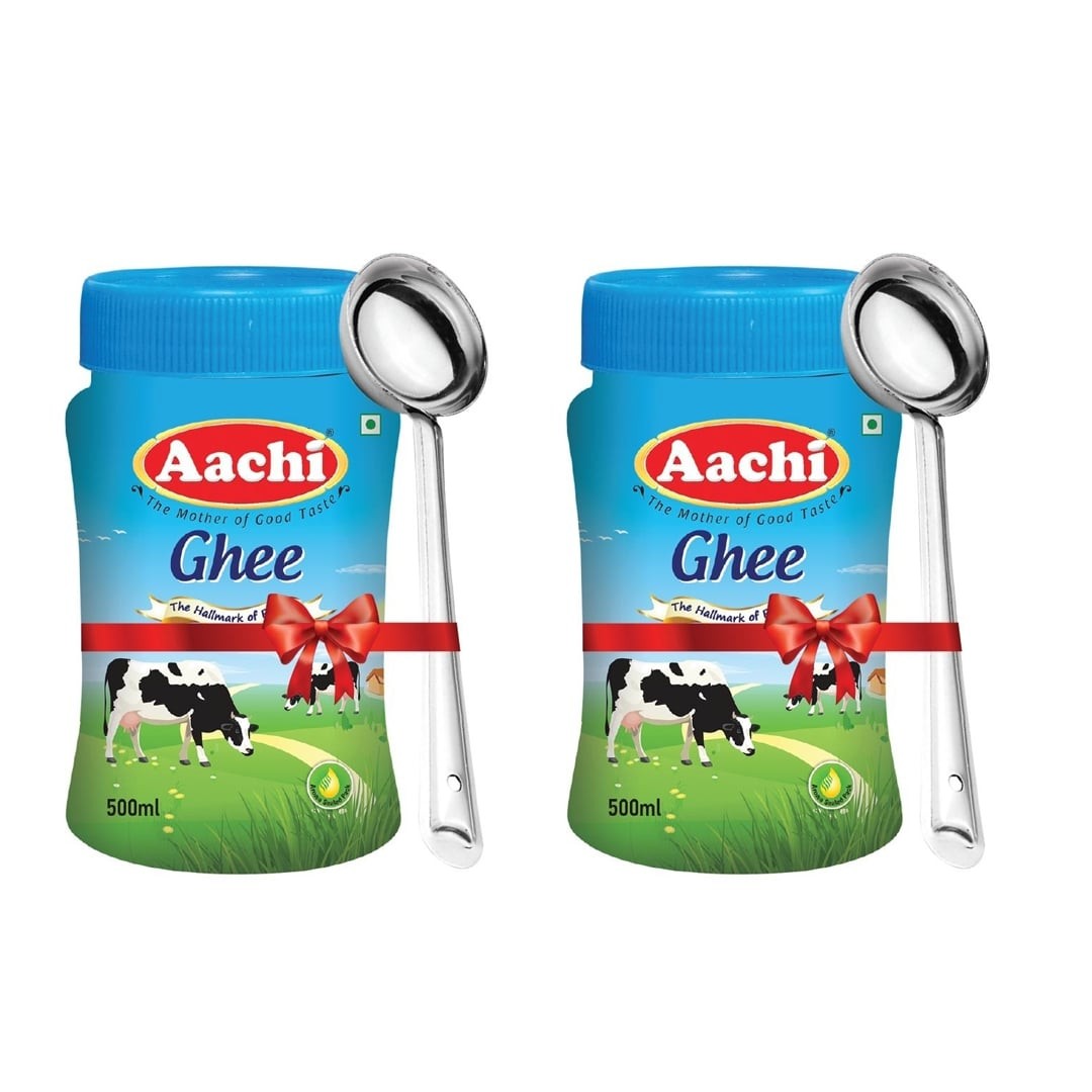 Ghee 500ml With Ladle Free (pack Of 2)